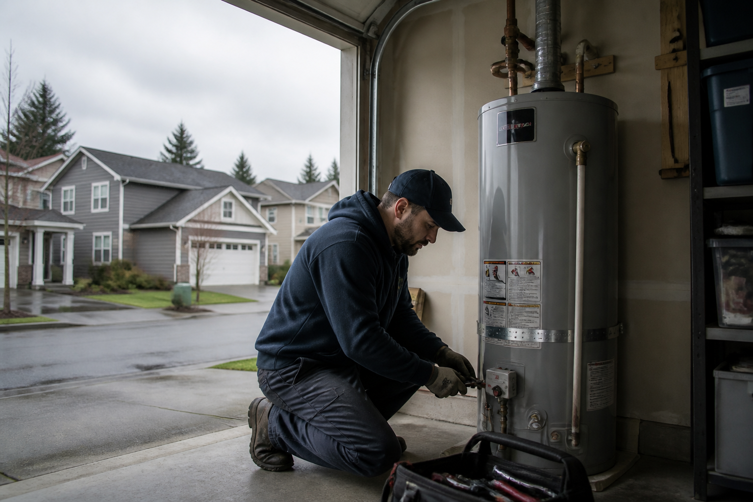 Plumber at a Mill Creek WA tract home